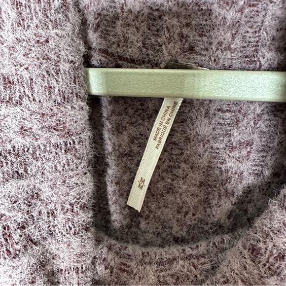 FREE PEOPLE Claude Mockneck Mini Knit Dress Brandy Wine NWT in Medium - Picture 3 of 7